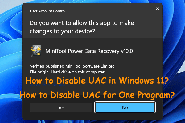 Jak zakázat/povolit Řízení uživatelských účtů (UAC) ve Windows 11?