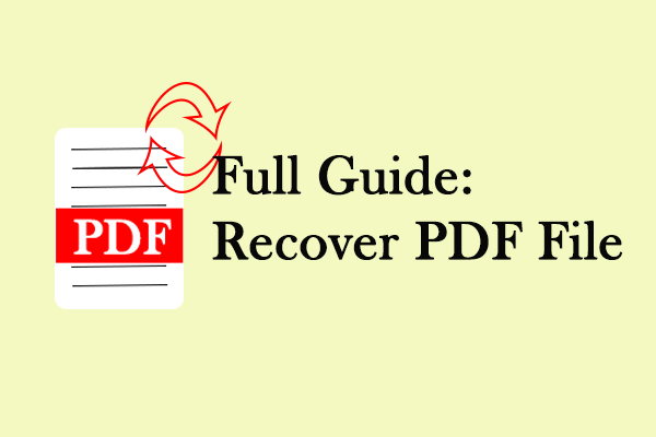 Fuld guide til at gendanne PDF-filer (slettet/ikke-gemt/ødelagt)