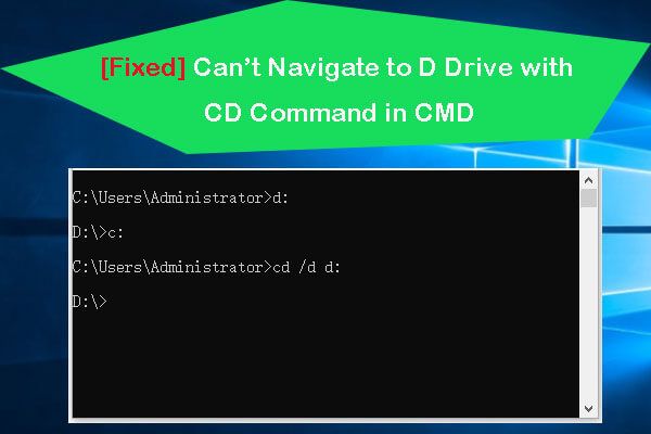 fix kan ikke navigere til d drive cd-kommandominiaturebillede