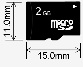MicroSD-Kartengröße