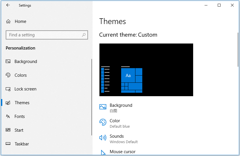 αλλαγή θέματος Windows 10