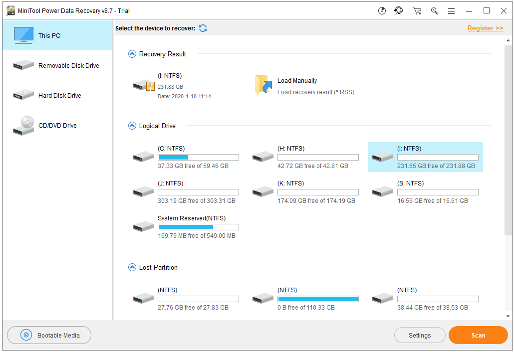 gendanne slettede filer Windows 10