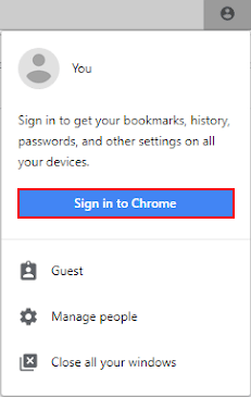 Melden Sie sich bei Chrome an