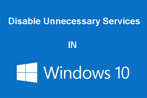 услуги на Windows 10 за деактивиране на миниатюра