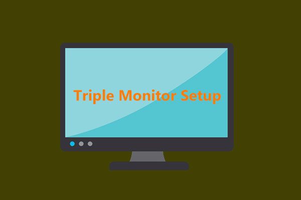 triple monitor setup pikkukuva