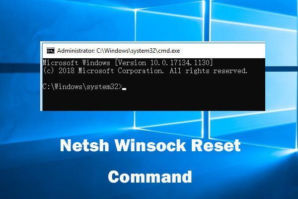 winsock reset commande windows 10 miniature