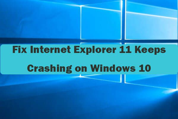 korjaa Internet Explorer 11 kaatuu Windows 10 pienoiskuva