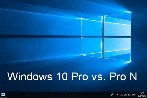 vignette de windows 10 pro et pro n