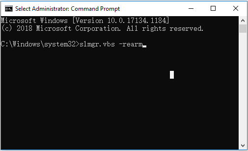 aktiver Windows 10 ved hjælp af kommandoprompt