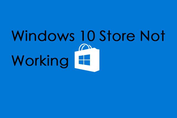 la tienda de Windows 10 no funciona en miniatura
