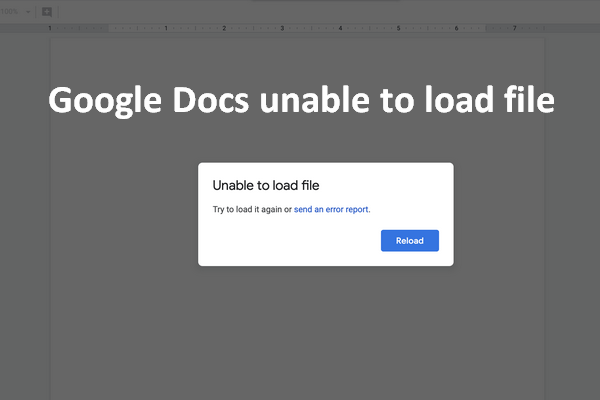Fix: Google Docs kunne ikke indlæse filen [MiniTool News]