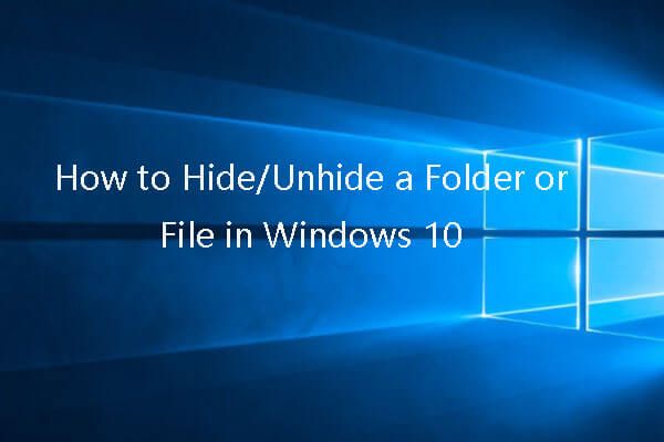 comment masquer un dossier dans la vignette de Windows 10