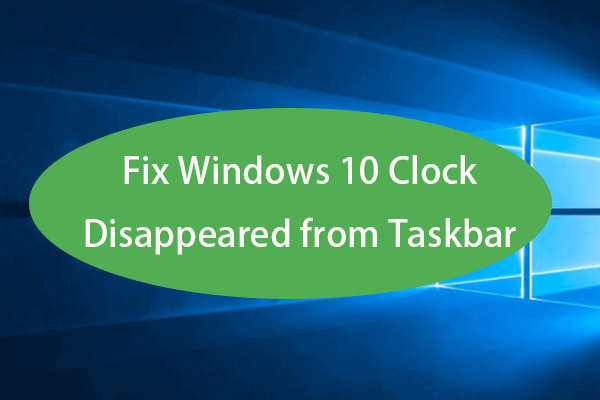 Fix Windows 10 Uhr verschwunden Thumbnail