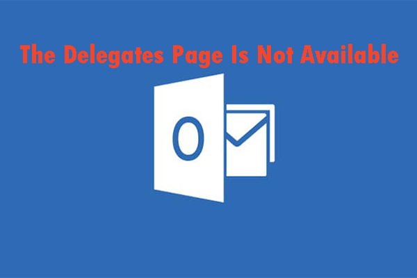 a página de delegados não está disponível em miniatura