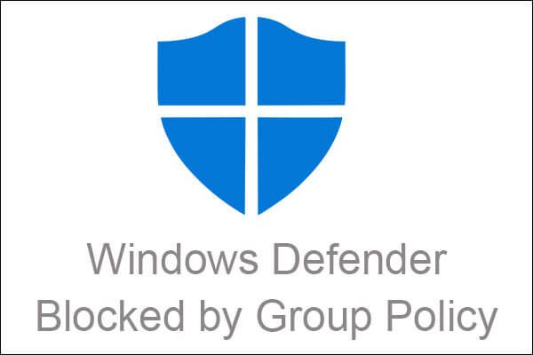 Защитник Windows заблокирован миниатюрой групповой политики