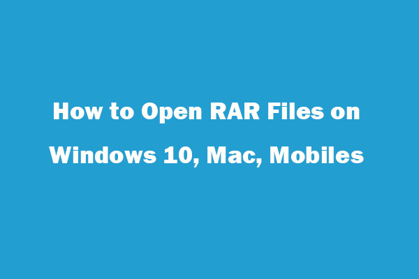 kuidas avada rar-faile Windows 10 maci pisipilt