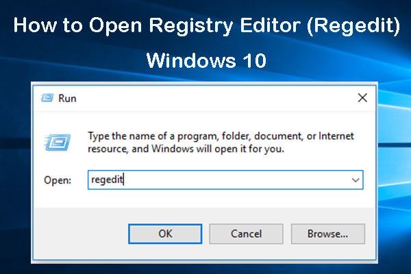 Com obrir l'editor del registre (Regedit) Windows 10 (5 formes) [MiniTool News]