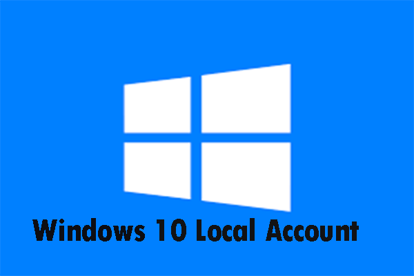 créer une vignette de comptes locaux Windows 10