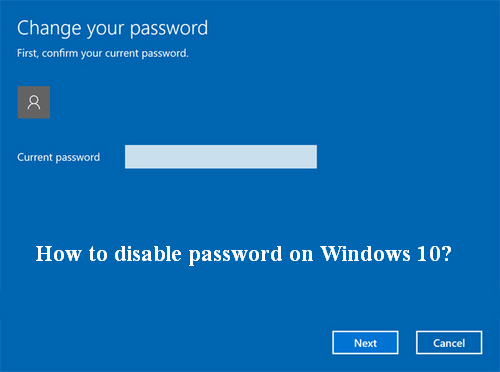 как отключить пароль в Windows 10