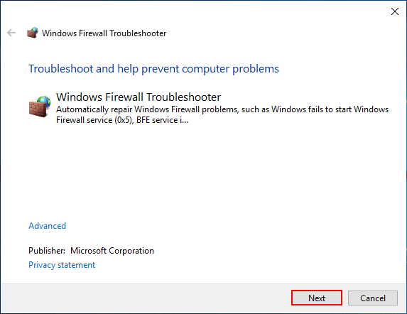 Αντιμετώπιση προβλημάτων τείχους προστασίας των Windows
