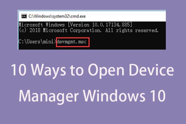 avage seadmehalduri Windows 10 pisipilt