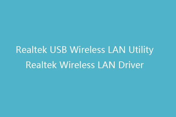 realtek USB 무선 LAN 유틸리티 드라이버 축소판