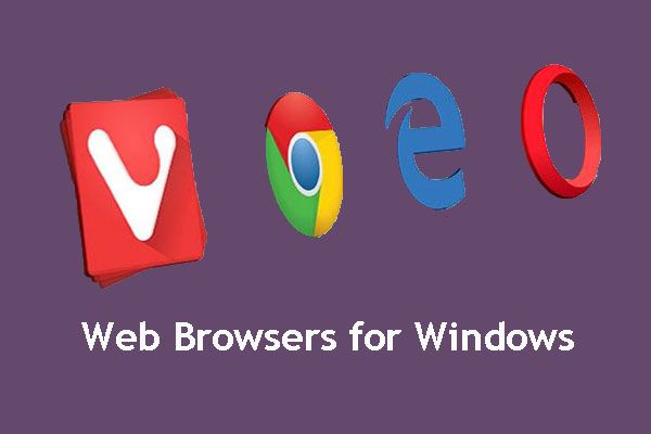 navegadores da web para miniatura do Windows