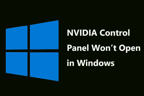 Контролният панел на nvidia няма да отваря миниатюра