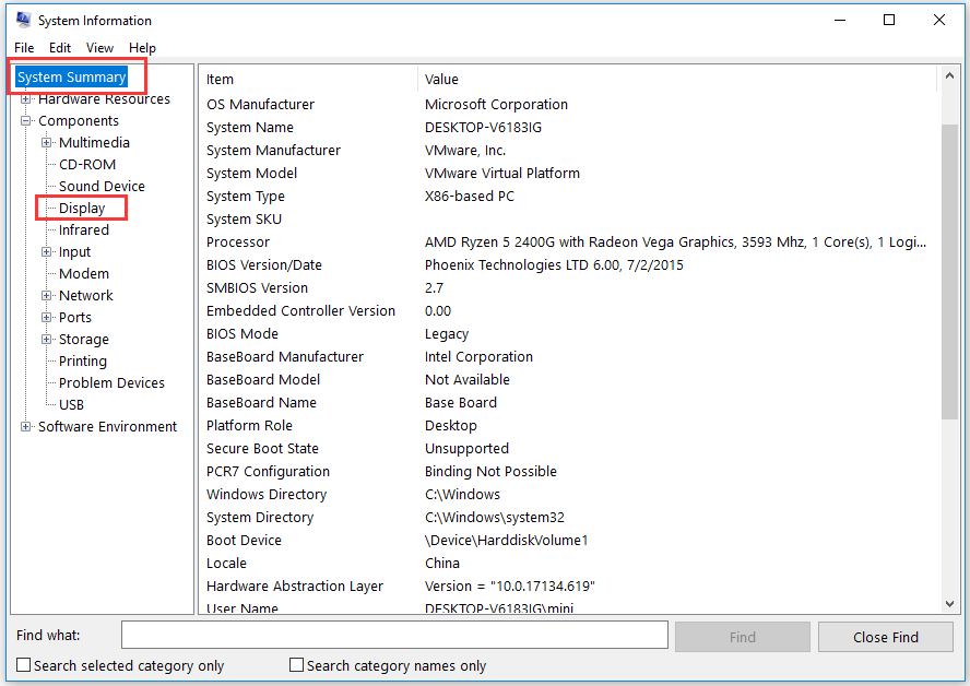come trovare le specifiche del computer Windows 10