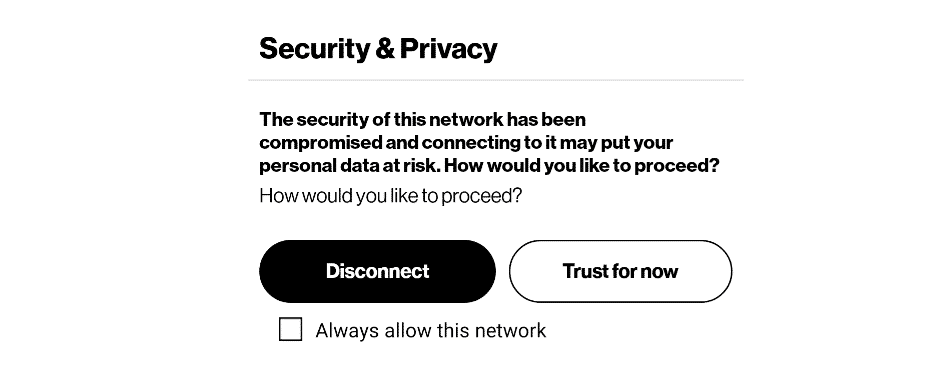 a segurança desta rede foi comprometida