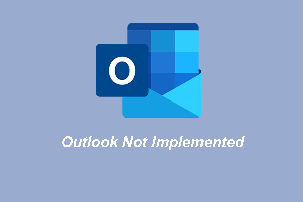 Outlook não implementado miniatura