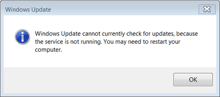 Janela do Windows Update