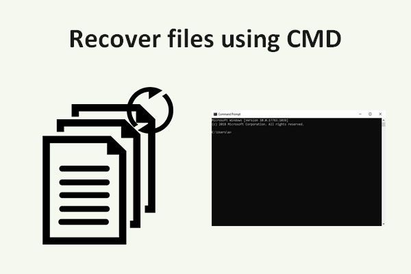 възстановяване на файлове с помощта на миниатюра cmd -