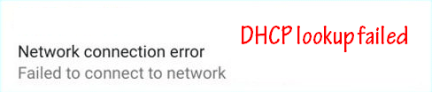La recherche DHCP a échoué