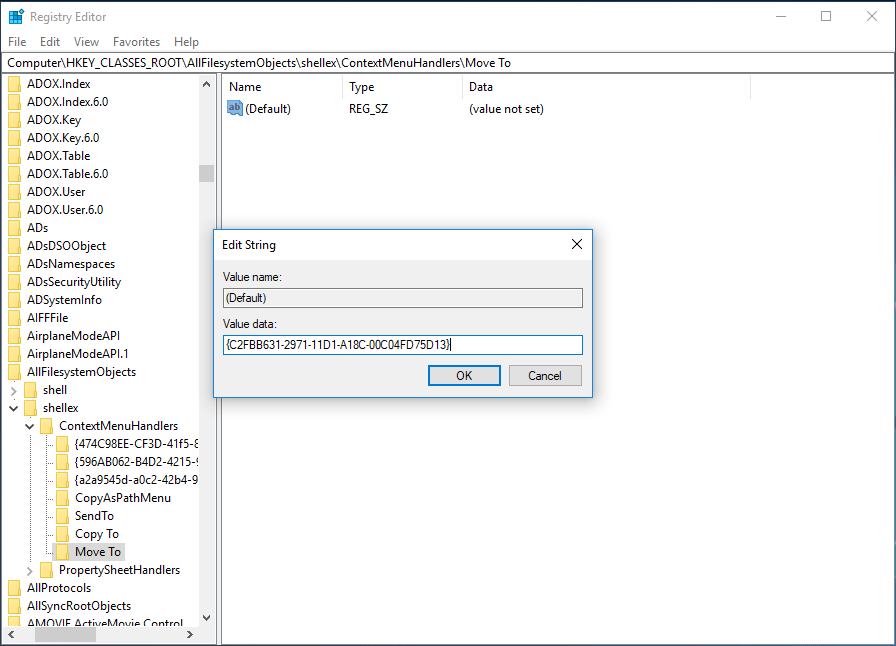 Windows 10-sse liikumiseks kopeerige