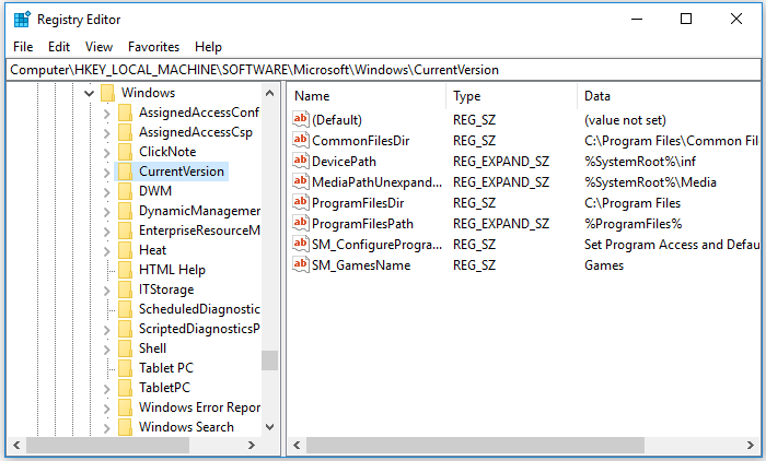 HKEY_LOCAL_MACHINE Windows-Registrierungsschlüssel