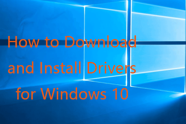 laadige alla draiverite installimine Windows 10 pisipilt