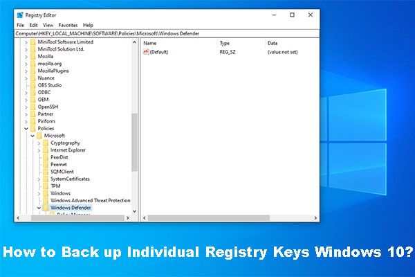архивирайте ключовете на системния регистър win 10 thumbnail