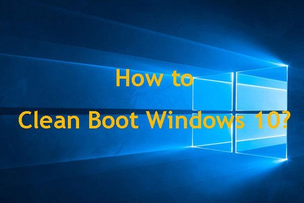 wie sauber boot Windows 10 Thumbnail