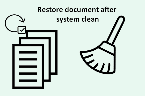 palauta asiakirjat järjestelmän puhtaan pikkukuvan jälkeen