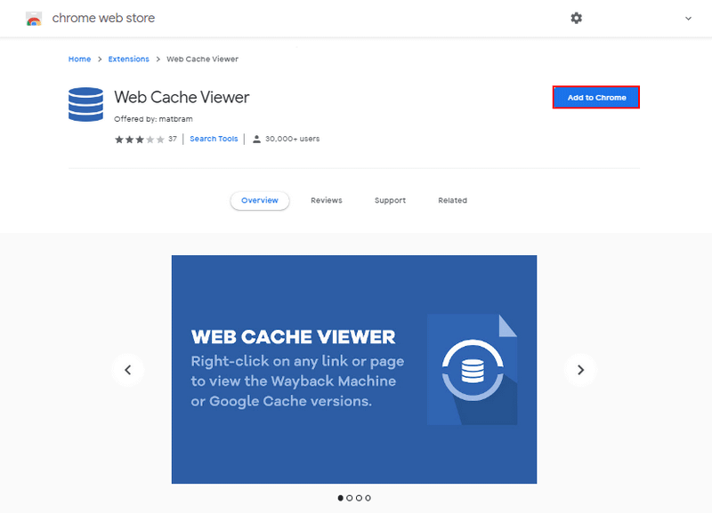 Visualizador de cache da web