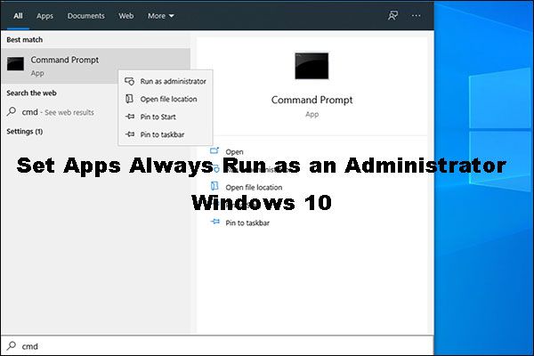 configurar aplicaciones siempre ejecutar administrador win10 miniatura