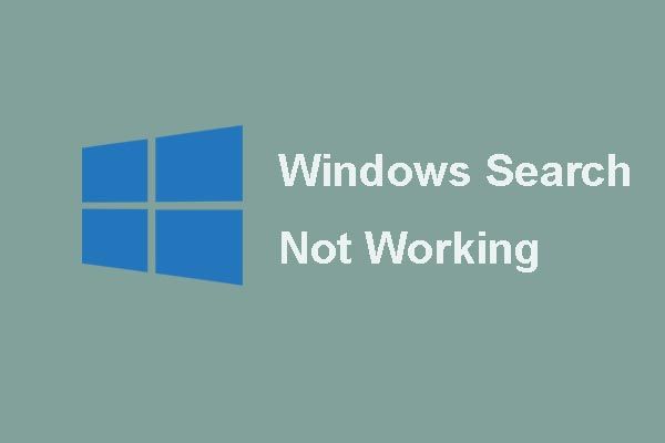 la búsqueda de Windows no funciona en miniatura