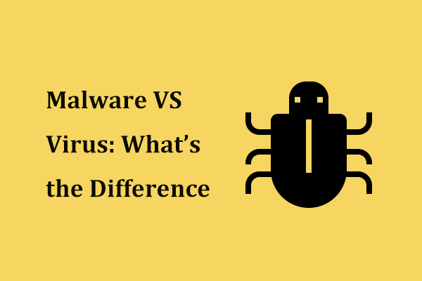 malware vs miniatura del virus