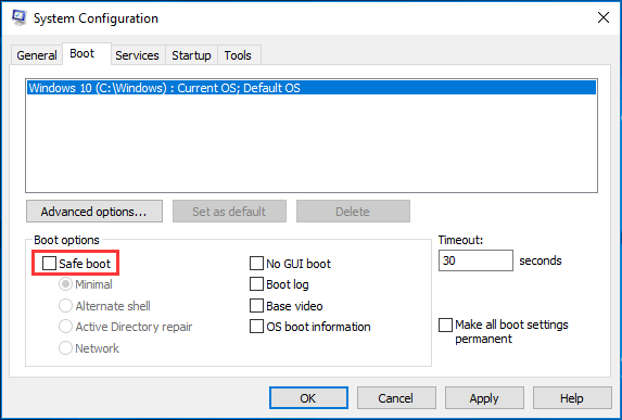 inicialize o Windows 10 com inicialização segura