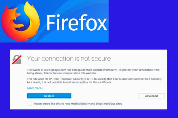 Firefox Ihre Verbindung ist nicht sicher Miniaturansicht