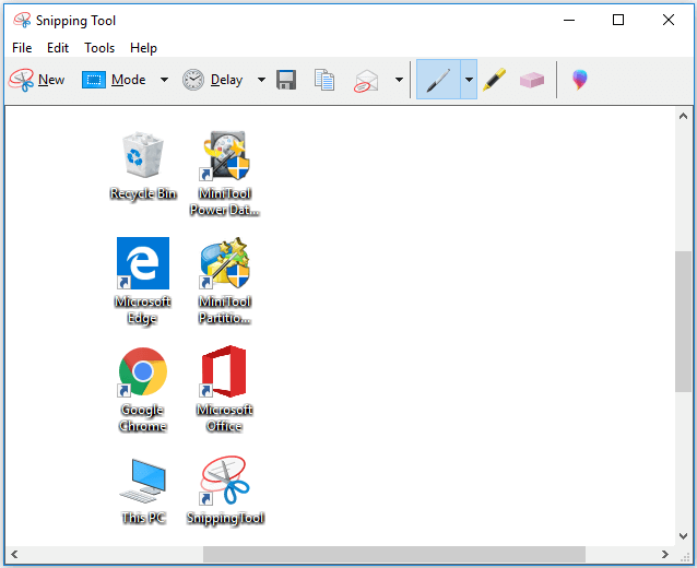 faça capturas de tela no Windows 10 com a ferramenta de recorte