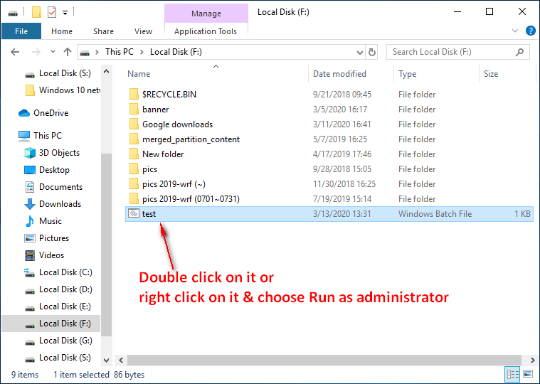 Εκτελέστε το αρχείο δέσμης των Windows στην Εξερεύνηση αρχείων