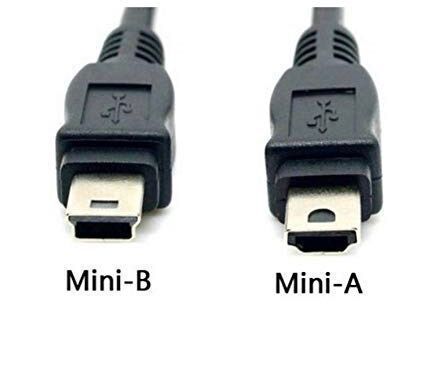 mini USB A και mini USB B