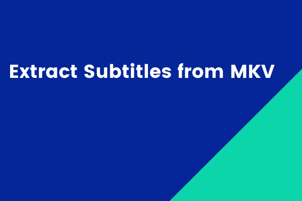2 métodos: cómo extraer subtítulos de MKV